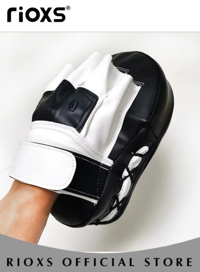 ريوكس قفازات ملاكمة من قطعتين، وسادات تمرين، وسادات ملاكمة، قفازات، وسادات تدريب، أهداف تدريب الكيك بوكسينج للبالغين والأطفال، أهداف تدريب منزلية، جلد صناعي، للنساء والرجال - Image 1
