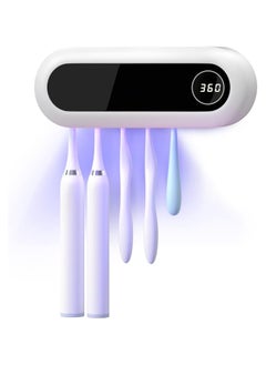 General Toothbrush Steriliser - UV Toothbrush Steriliser and Holder - 5 Toothbrush Slots and Timer Function - Cordless Wall Mounted Toothbrush Steriliser Toothbrush Cleaner for Bathrooms  - Image 1