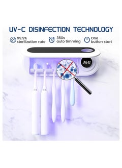 General Toothbrush Steriliser - UV Toothbrush Steriliser and Holder - 5 Toothbrush Slots and Timer Function - Cordless Wall Mounted Toothbrush Steriliser Toothbrush Cleaner for Bathrooms  - Image 2