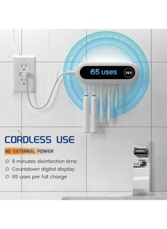 General Toothbrush Steriliser - UV Toothbrush Steriliser and Holder - 5 Toothbrush Slots and Timer Function - Cordless Wall Mounted Toothbrush Steriliser Toothbrush Cleaner for Bathrooms  - Image 3