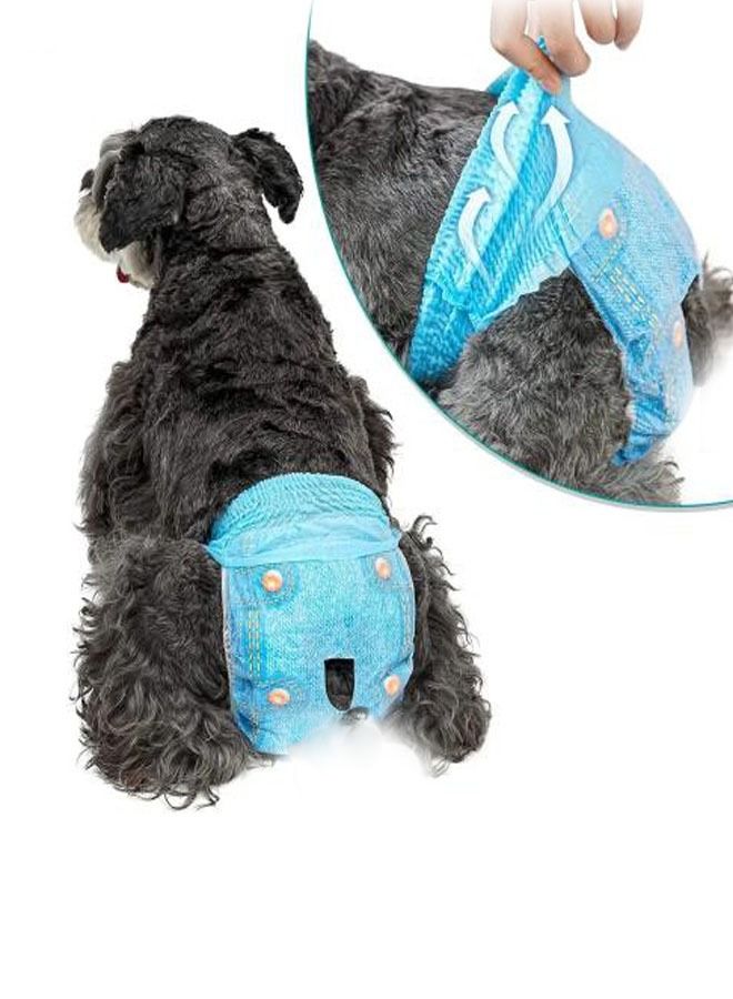 حفاضات الحيوانات الأليفة التي تستخدم لمرة واحدة للكلاب، حفاضات ناعمة فائقة الامتصاص، بطانات تدفئة للتبول، متوسطة الحجم، 14 قطعة - Image 1