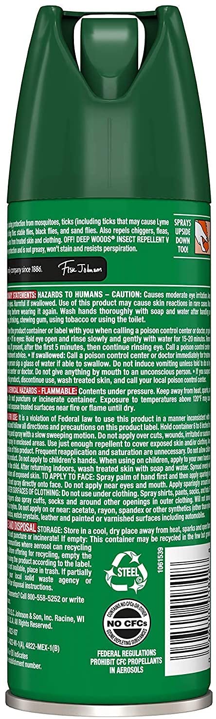 OFF! Deep Woods Insect Repellent V Ticks Aerosol 6 oz, Pack of 6 - Image 3
