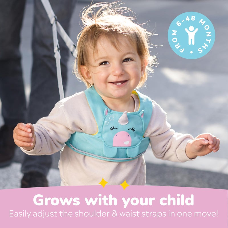 Trunki Toddler Leash - Fuss Free Toddler Walking Reins & Kids Safety Harness | Baby Leash for Kids - Una Unicorn (Turquoise) - Image 4