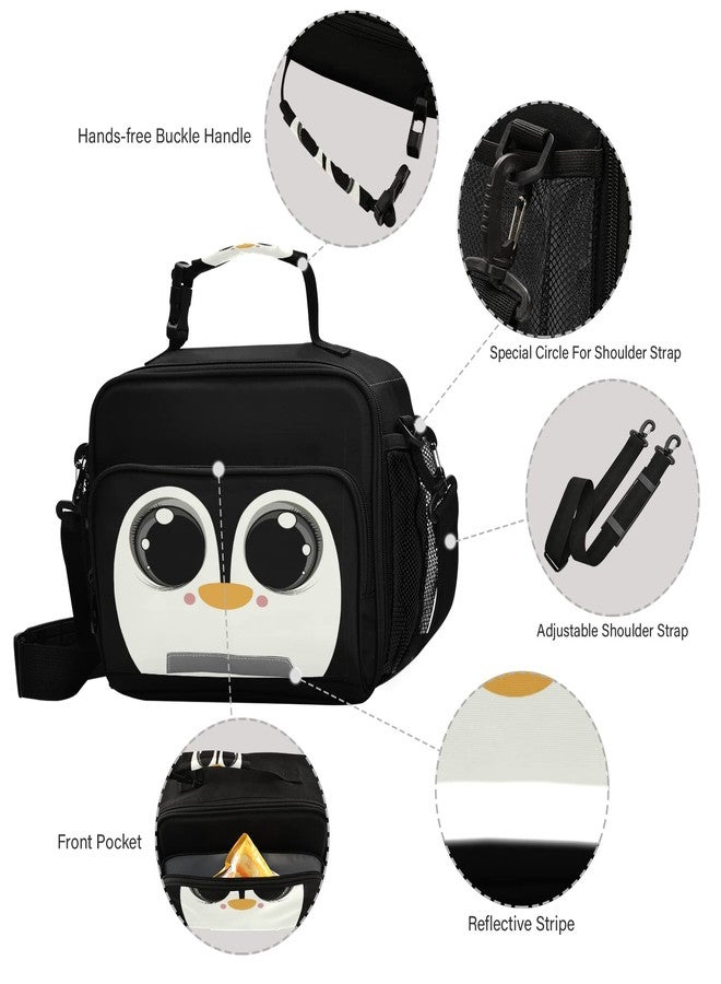 Pfrewn Penguin Lunch Box for Kids Adults Cute Animals Insulated Lunch Bag with Shoulder Strap Reusable Cooler Bags Lunch Tote for Office School Girls Boys Teens - Image 4