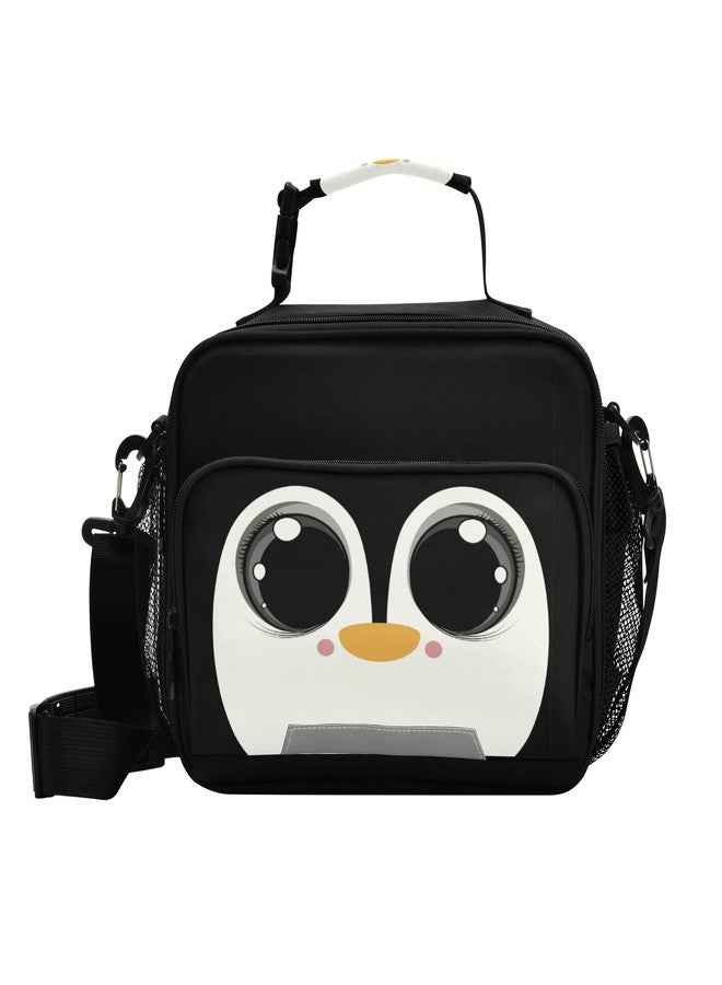 Pfrewn Penguin Lunch Box for Kids Adults Cute Animals Insulated Lunch Bag with Shoulder Strap Reusable Cooler Bags Lunch Tote for Office School Girls Boys Teens - Image 1