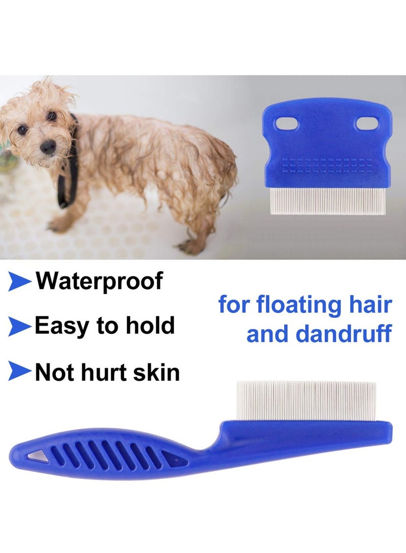 مجموعة 5 أمشاط لإزالة البراغيث والقراد، أمشاط عناية بأسنان مستديرة من الفولاذ المقاوم للصدأ للقطط والكلاب - Image 4