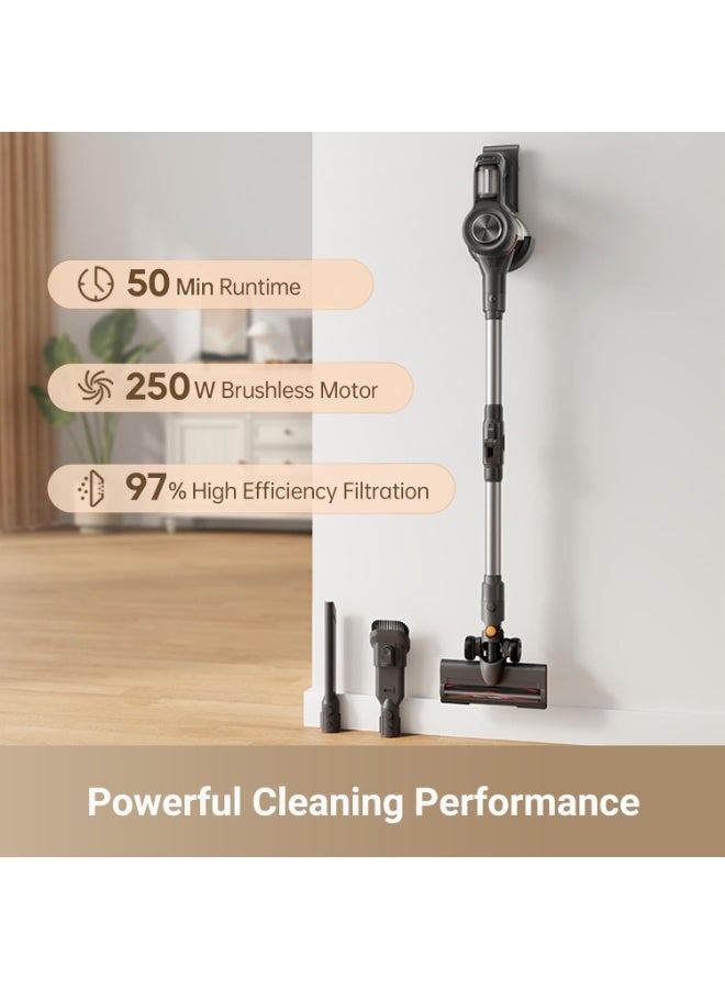 Mova J20 Cordless Stick Vacuum Cleaner, 17K Pa Powerful Suction, 6x2200 mAh Battery, 50 Minutes Running Time, Folding Tube for Corner Cleaning, 0.5 Litre - Image 4