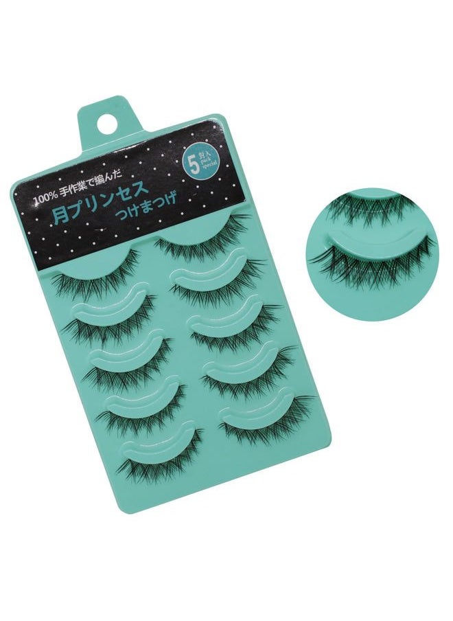 Bodermincer Scala 5 pairs/set 3D False Eyelashes Messy Cross Thick Natural Fake Eye Lashes Professional Makeup Tips Short False Eye Lashes (L-12)  - Image 1