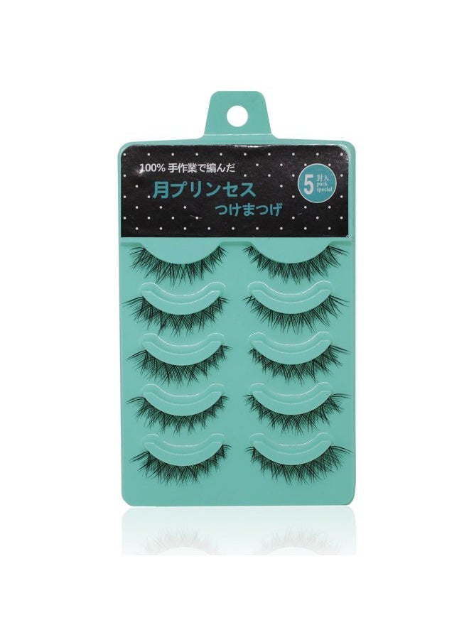 Bodermincer Scala 5 pairs/set 3D False Eyelashes Messy Cross Thick Natural Fake Eye Lashes Professional Makeup Tips Short False Eye Lashes (L-12)  - Image 2