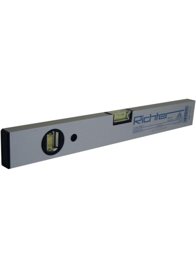 Richter Lm Spirit Level, Silver Anodised Without Magnetic Length 