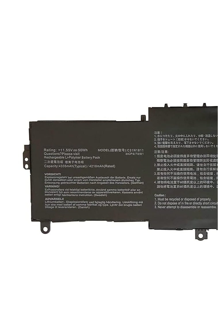 Terabyte C31N1811 Asus Laptop Battery for Deluxe14 13 ZenBook 14 UX433 UX433F UX433FA U433FN UX433FN UX433FL BX433FN RX433FN U4300 U4300F U4300FA U4300FN UX433FA-A6018T UX433FN-2B 3B Series 11.55V 50Wh - Image 2