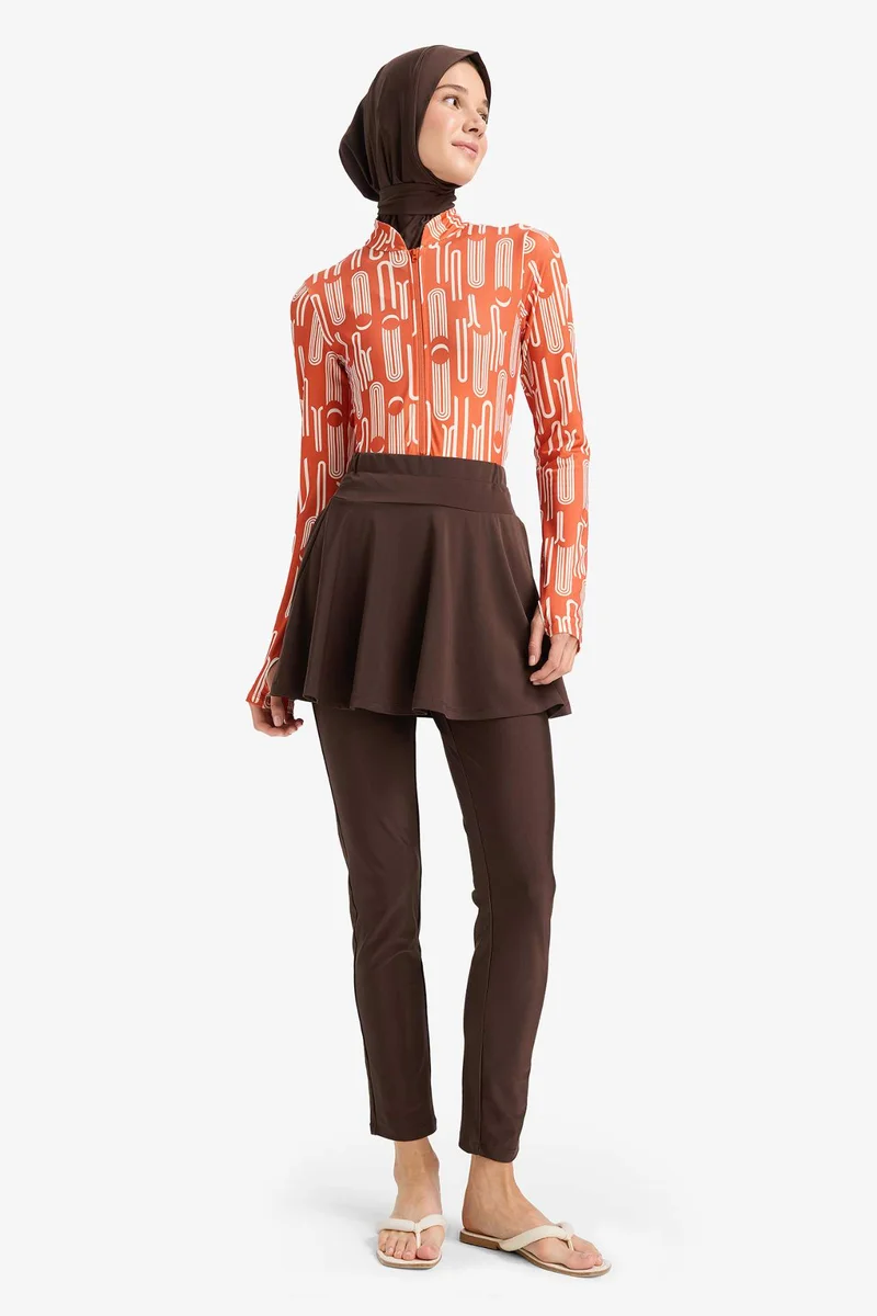ديفاكتو Regular Fit Printed 5 Piece Burkini