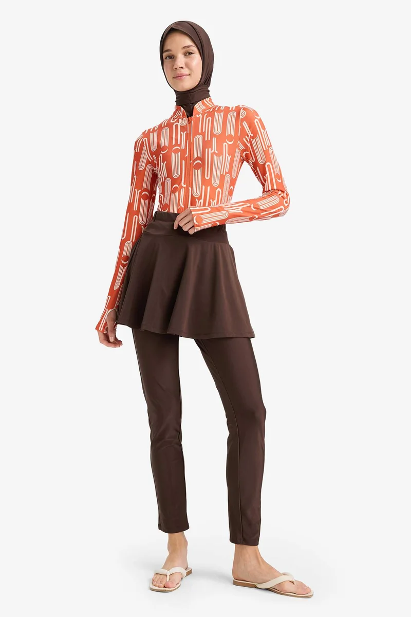 ديفاكتو Regular Fit Printed 5 Piece Burkini