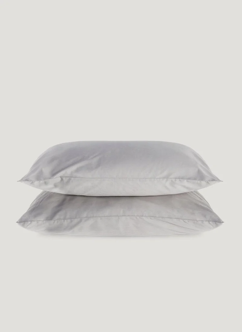 ماتلان Grey Polycotton Housewife Pillowcase Pair (144 Thread Count)