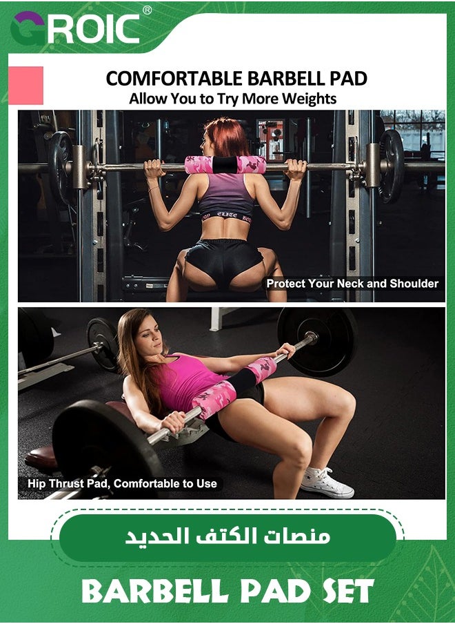GROIC Barbell Pad Set, Hip Thrust Pad for Squat Lunges Protect Your Neck Shoulder Ankle Strap for Cable Machine Wrist Lifting Straps for Weightlifting Deadlifts Powerlifting  - Image 3