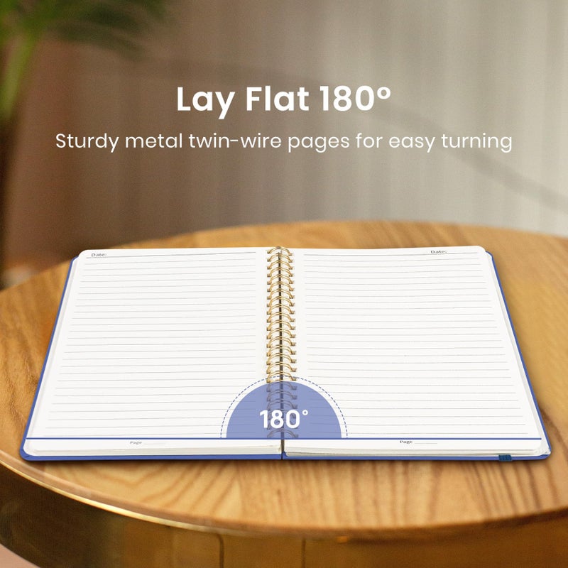 Taja Lined Spiral Journal Notebook for Women & Men, 140 Pages, College Ruled Hardcover Notebook for Work & Note Taking, Journals for Writing, A5(5.7" x 7.9") â€“ Royal Blue - Image 4