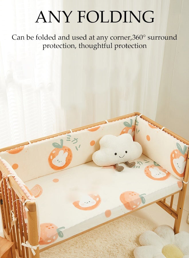 DUNISO حاجز سرير الأطفال، بطانة سرير قابلة للتنفس، وسادة سرير مضادة للاصطدام على شكل مستطيل، يمكن تجميعها وثنيها، قابلة للإزالة، مناسبة لجميع الفصول، مناسبة للأولاد والبنات، 180 سم - Image 5