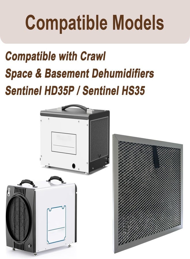 beaufan 2 Pack HD35P MERV-1 Dehumidifier Filters Compatible with ALORAIR Crawl Space Dehumidifiers Sentinel HD35P & Sentinel HS35, Accessory Part - Image 2