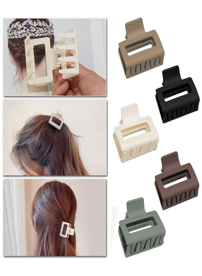وهاواي Medium Hair Claw Clips for Women and Girls 5cm Nonslip Matte Hair Clamps Trendy Jaw Hair Clips Strong Hold Hair Clips Fit Thin Thick Hair Fashion Hair Styling Accessories 6pcs - Image 4