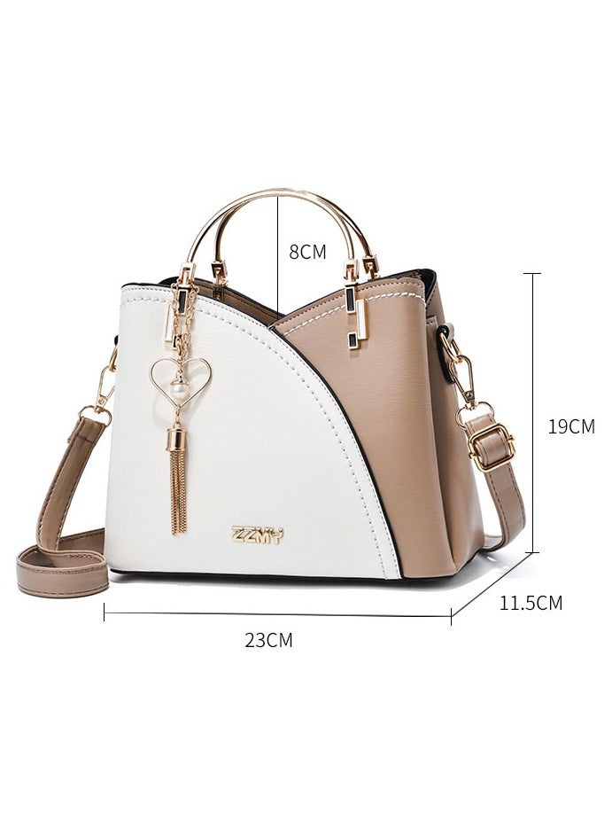 general Retro Trend Handbag: Fashion Color Contrast, Large Capacity Elegant Single Shoulder Crossbody Bag - Image 4