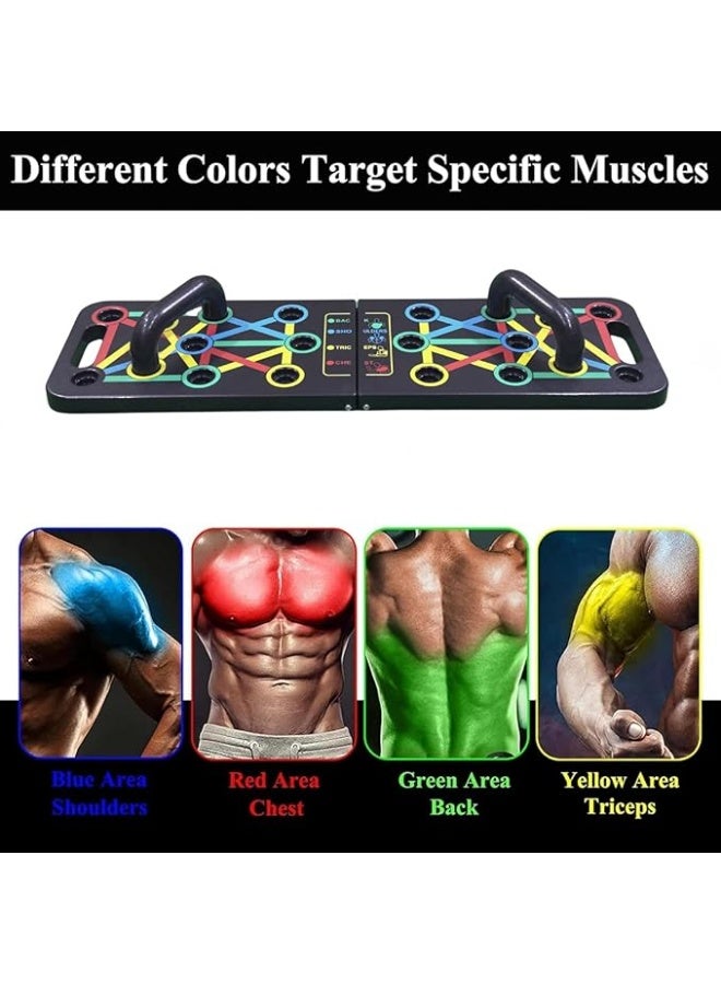 لوح تمارين الضغط قابل للطي 15 في 1 من ElectroSky للرجال، مصنوع من ABS - Image 3