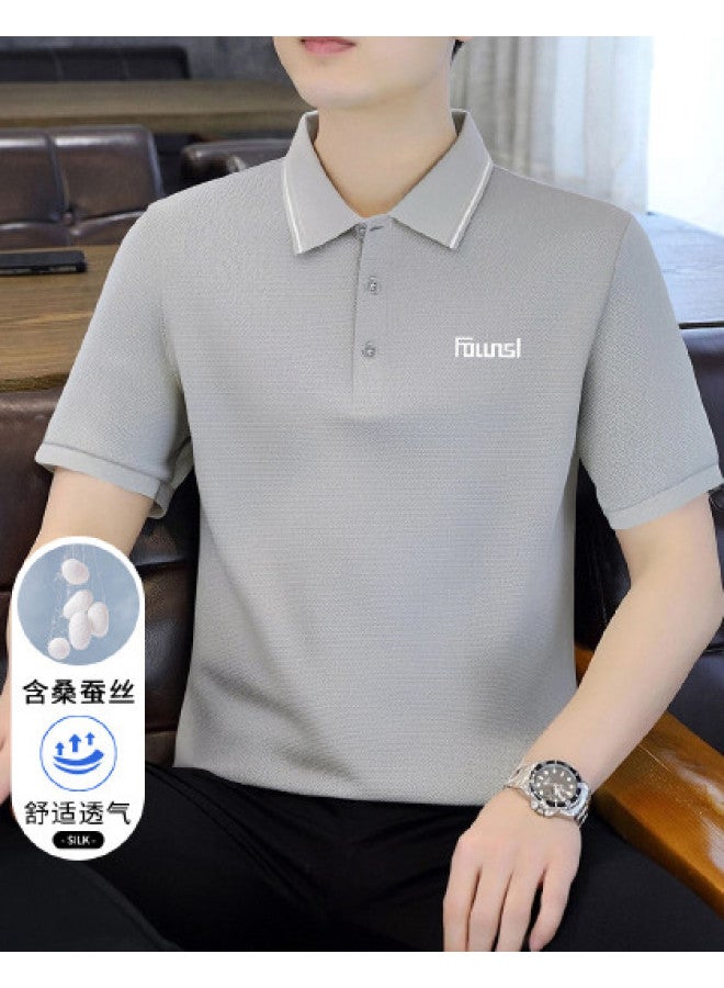FOLUNSI men's Polo Shirt Summer Tencel™ Lyocell Collared T-shirt For Men - Image 1