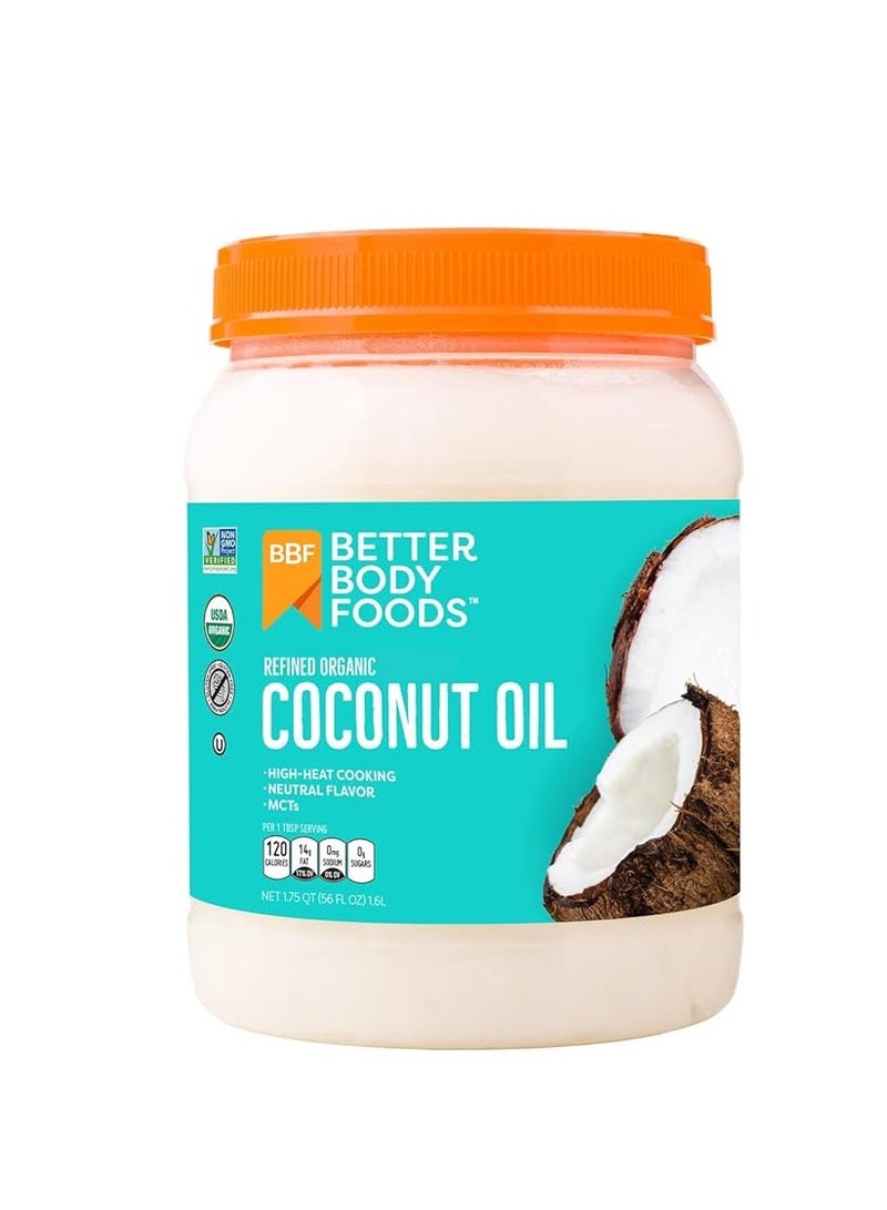 BetterBody Foods Organic Naturally Refined Coconut Oil with Neutral Flavor and Aroma - Image 1