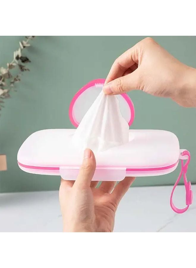 1pc Portable Wipes Dispenser With Heart Shaped Lid And Ergonomic Handle Travel Organizer - Image 4