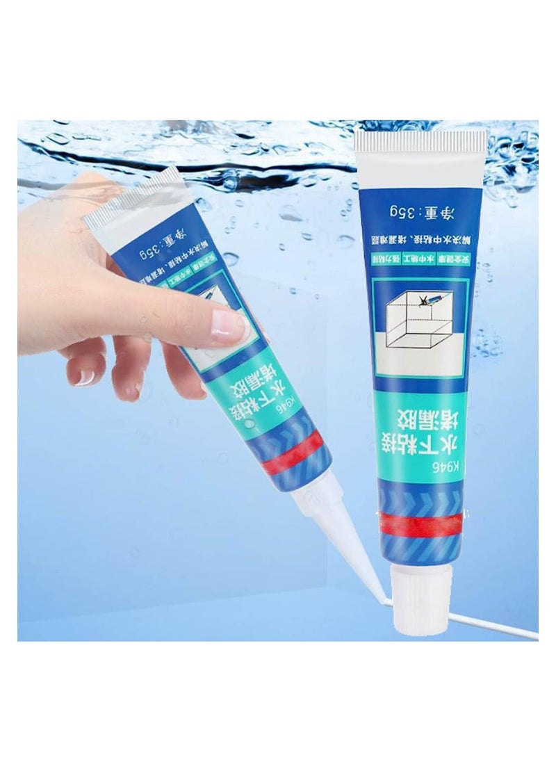 Captaintech - Heavy Duty Leakage Plugging Adhesive, Nano Leakage Plugging Adhesive,Waterproof Sealant, Pool Tile Underwater Special Adhesive Sealing Glass Adhesive, All-Purpose Repair Glue (2PCS) - Image 1