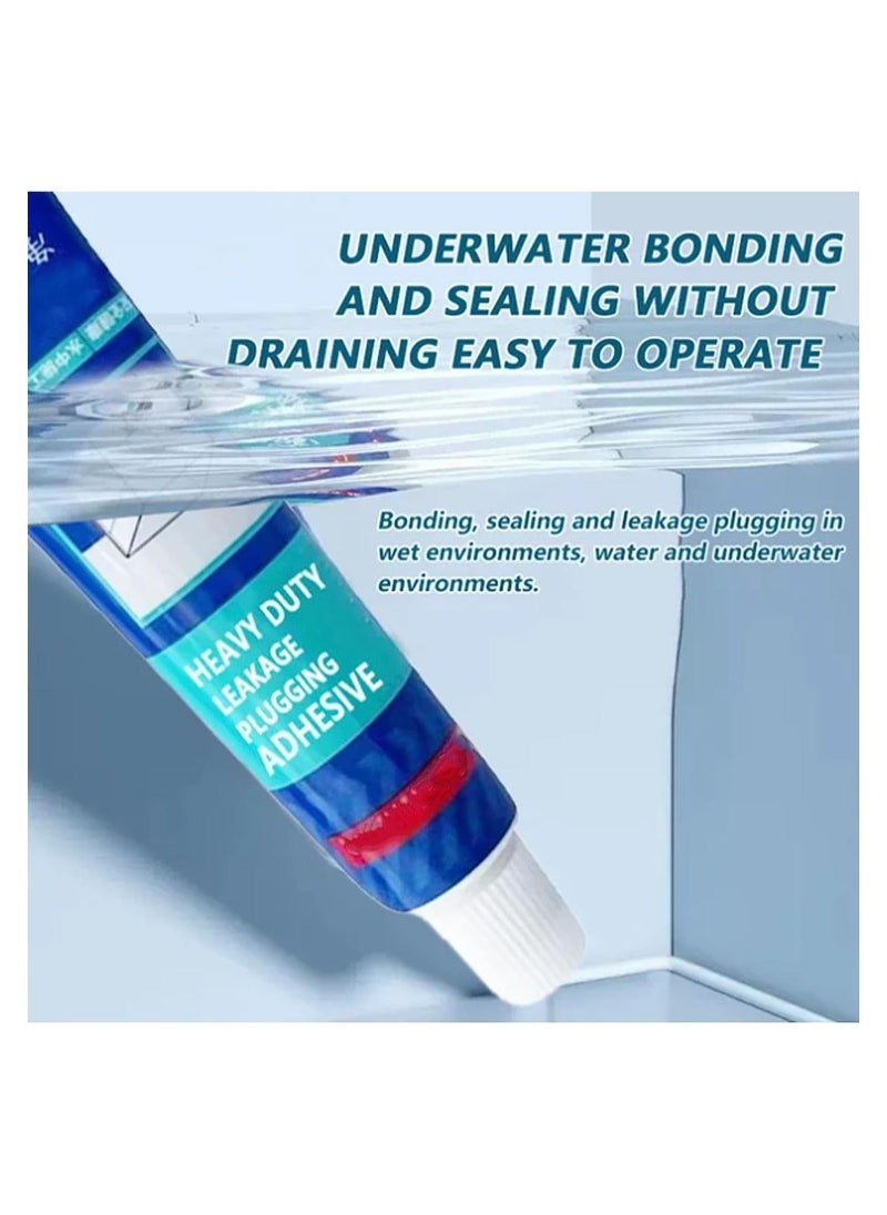 Captaintech - Heavy Duty Leakage Plugging Adhesive, Nano Leakage Plugging Adhesive,Waterproof Sealant, Pool Tile Underwater Special Adhesive Sealing Glass Adhesive, All-Purpose Repair Glue (2PCS) - Image 1
