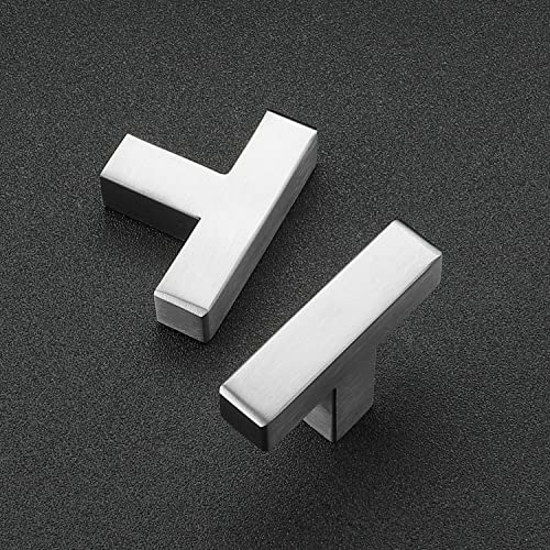 Ravinte 15 Pack Brushed Nickel Square Bar Cabinet Knobs 2 Inch Square Cabinet Handles Silver Single Hole Kitchen Cabinet Pulls - Image 3