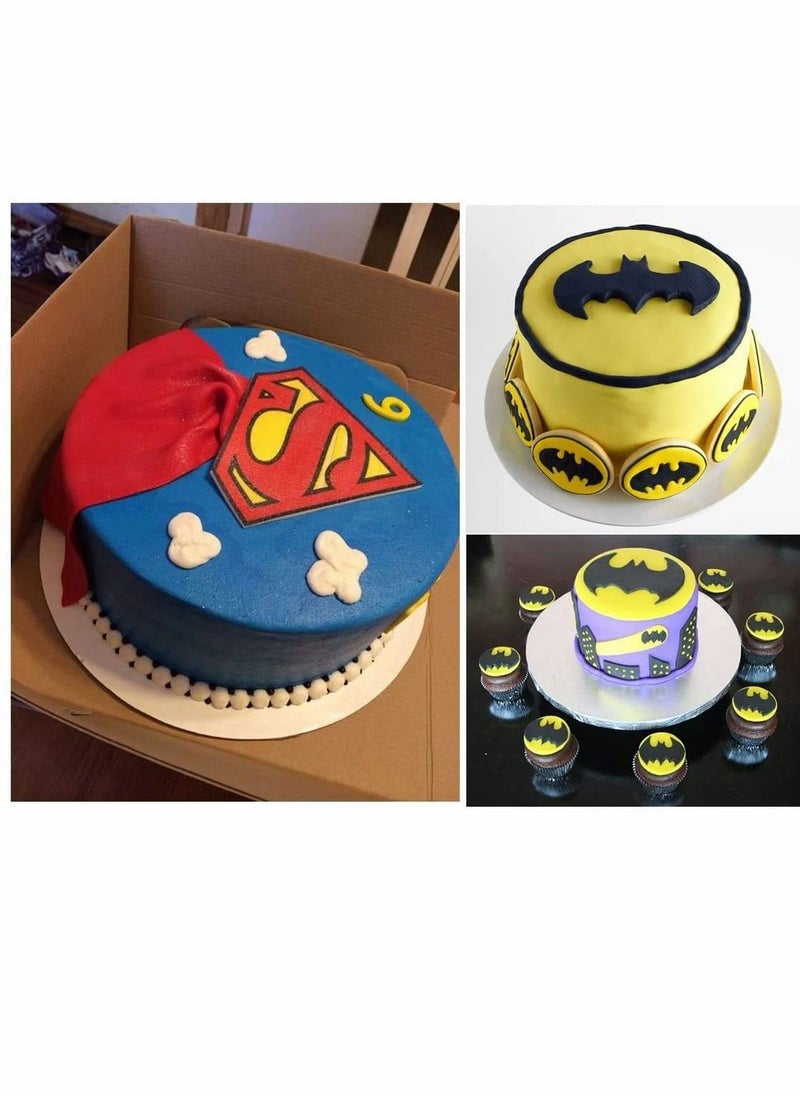 KASTWAVE - Superhero Superman Batman Cookie Cutters Mould Set of 4 Biscuit Pastry Fondant Cutters Cake Cupcake Decorating Tools for Kids and Adults - Image 1