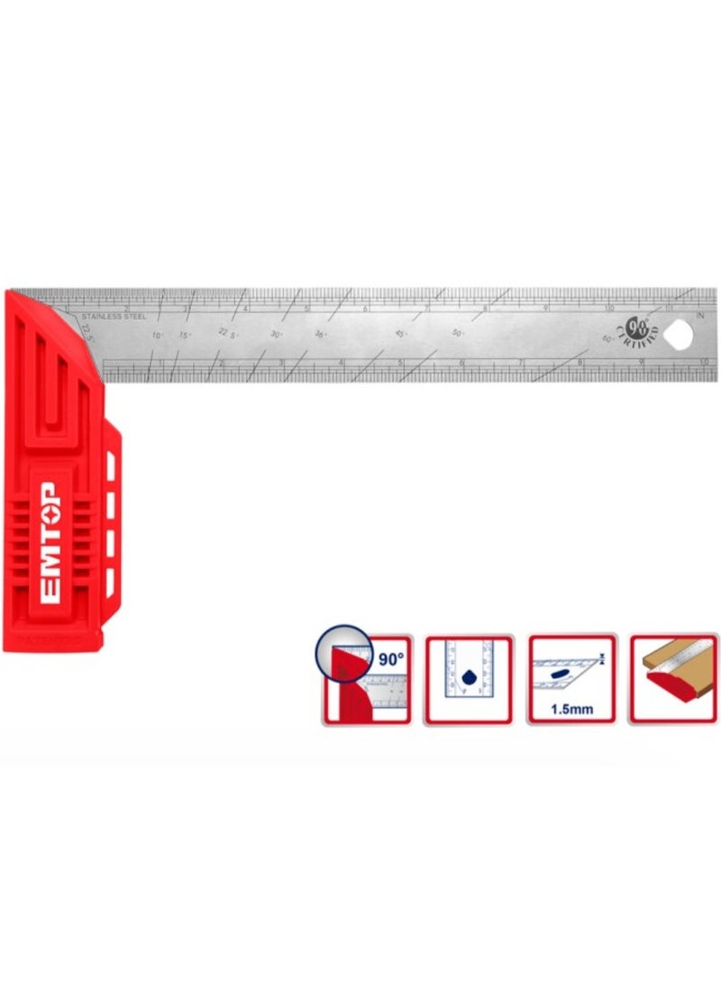 زاوية قياس 12 بوصه 300 مللى يد بولى