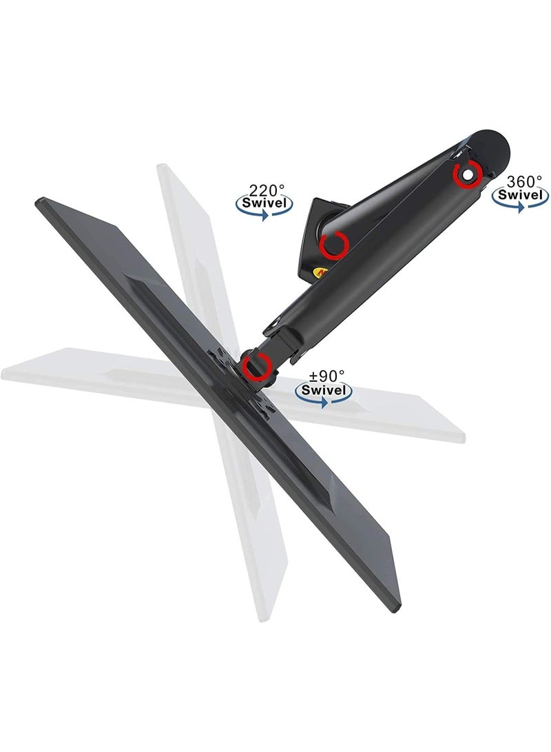 Dual monitor stand for desktop – Fully movable arm – Suitable for 17 to 27 inch monitors – Load capacity 2 to 9 kg – Black - Image 5