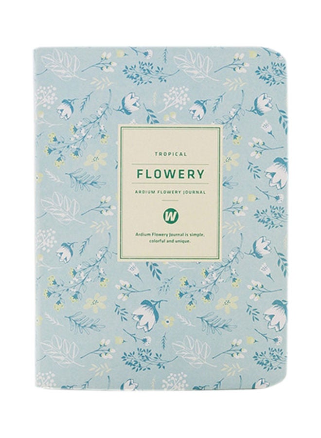 NIBEMINENT Kawaii Vintage Flower Yearly Weekly Monthly Planner Paper Diary Light Blue