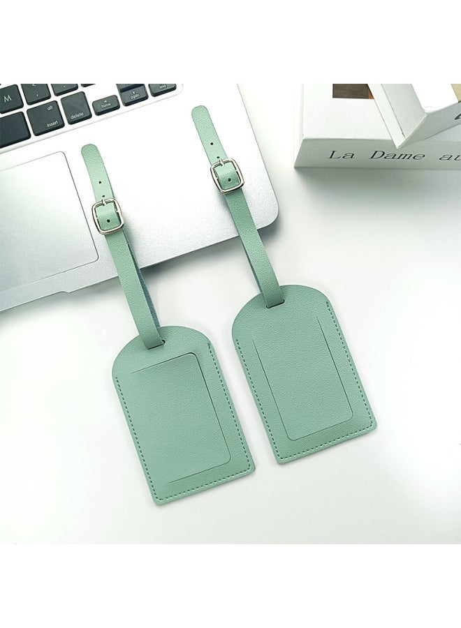 Thickened Pu Leather Boarding Pass Cover Vertical Horizontal Flip Bag Hardware Buckle Gift Inside Signature Paper Luggage Tag-Color:Frame Car Line Without Flip Haze Blue - Image 4
