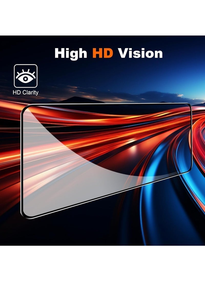 Raxoom Redmi Note 14 4G Case with Screen Protector (2-Pack) 6.67 inches [Black Edge Full Cover Tempered Glass], Four-Corner airbag Transparent TPU Flexible Case(Not for 5G) - Image 3