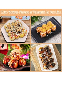Joyelink Takoyaki Maker Machine，Takoyaki Maker Pan with Temperature Control, Tools and Recipes, Make 18 Japanese Octopus Balls at once, Easy to Use and Store  - Image 5