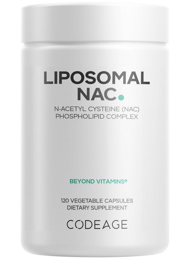 Codeage Liposomal NAC Supplement - N-Acetyl L-Cysteine Amino Acid - 2 Month Supply - Free-Form NAC - Phospholipid Complex - Vegan, Non-GMO, Gluten-Free, Dairy-Free - 120 Capsules - Image 1