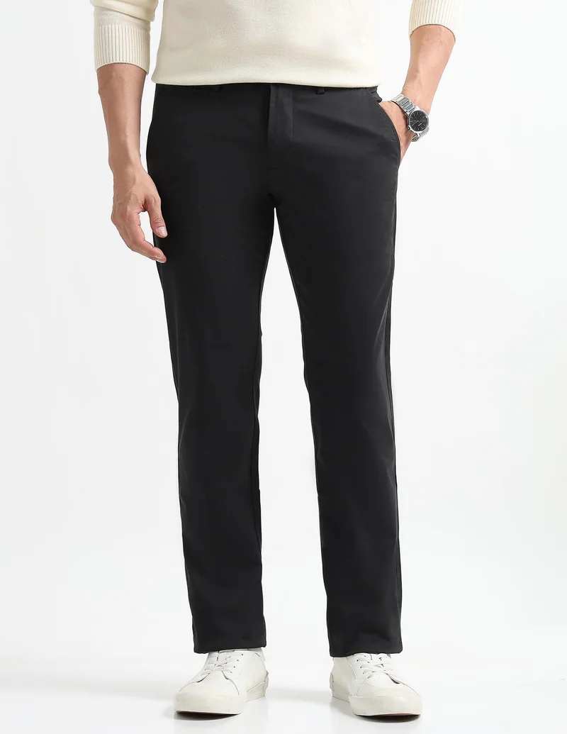 Arrow Slim Fit Mid Rise Trousers