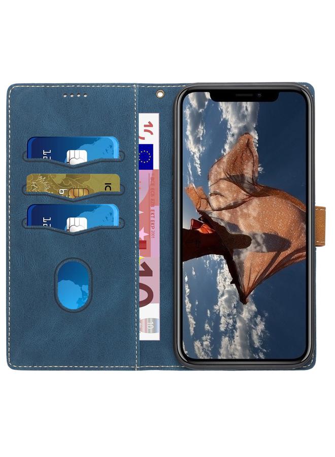 اس-توب جراب هاتف جلدي بخياطة شبكية مع حبل لهاتف iPhone XS / X - Image 4