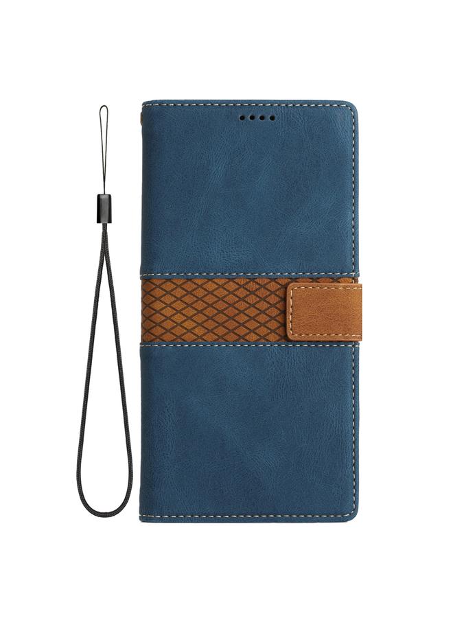 اس-توب جراب هاتف جلدي بخياطة شبكية مع حبل لهاتف iPhone XS / X - Image 2