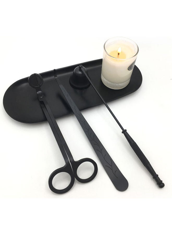 NIBEMINENT 4-Piece Candle Extinguishing Tool Black/White
