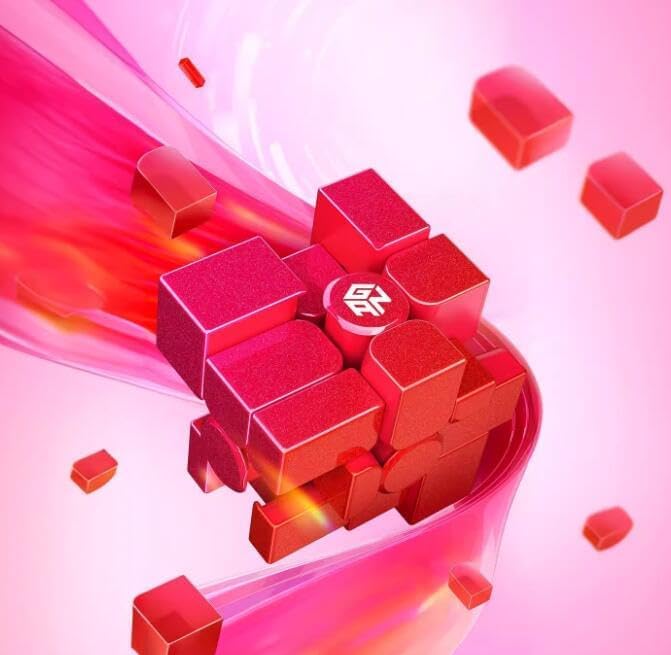 CuberSpeed Cuberspeed gan Mirror Cube red UV Coated Speed Cube Fuchsia Red Gan Mirror Blocks Magnetic Cube Puzzle  - Image 5