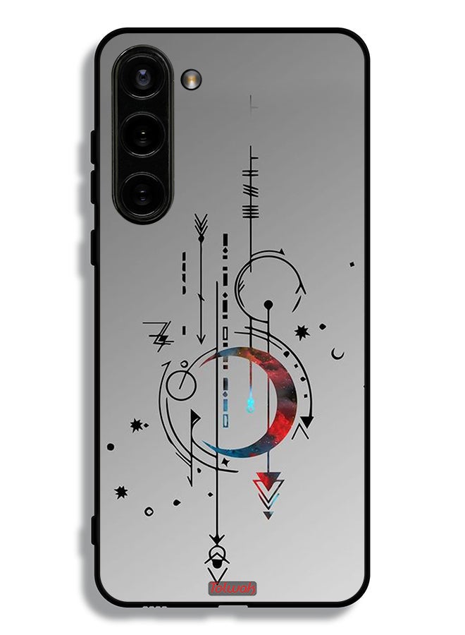 Tolwak Samsung Galaxy S23 5G Protective Case Cover Moon And Arrows Art Pattern - Image 3