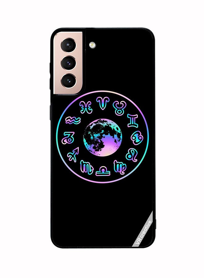 VR CREATIVE غطاء حماية لجهاز سامسونج جالاكسي S21 5G بتصميم نمط تجريدي متعدد الألوان - Image 1