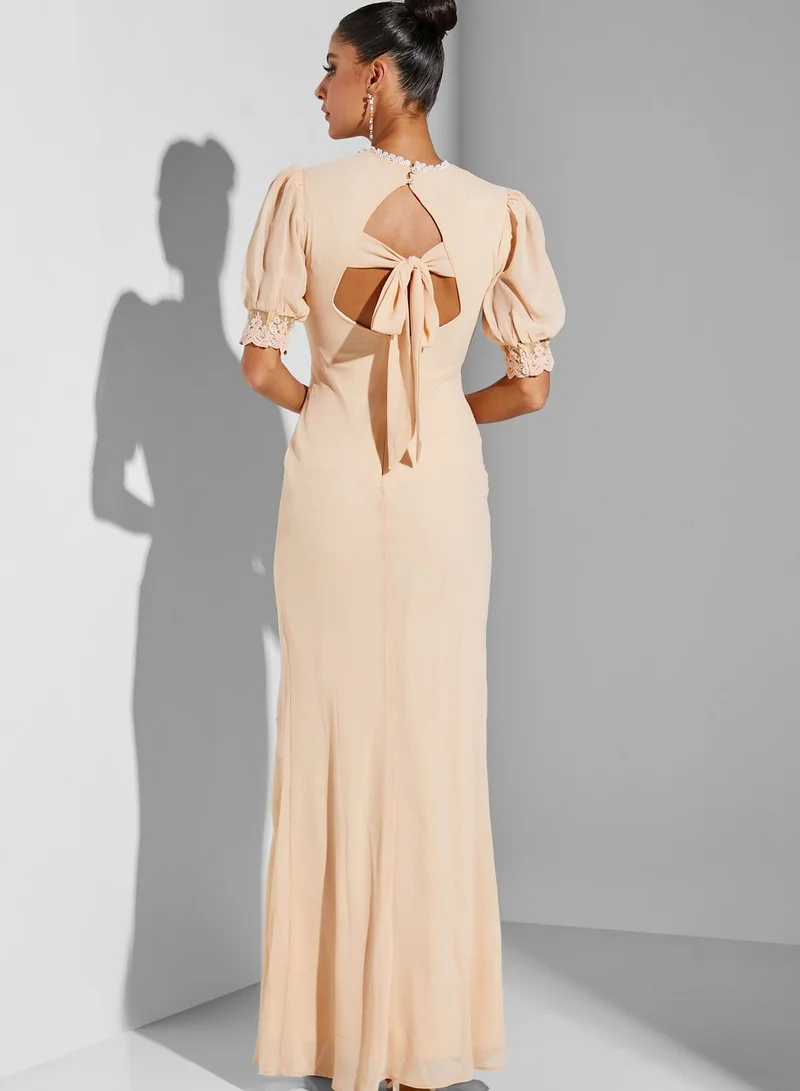 Hope & Ivy Taylor Tie Back Dress