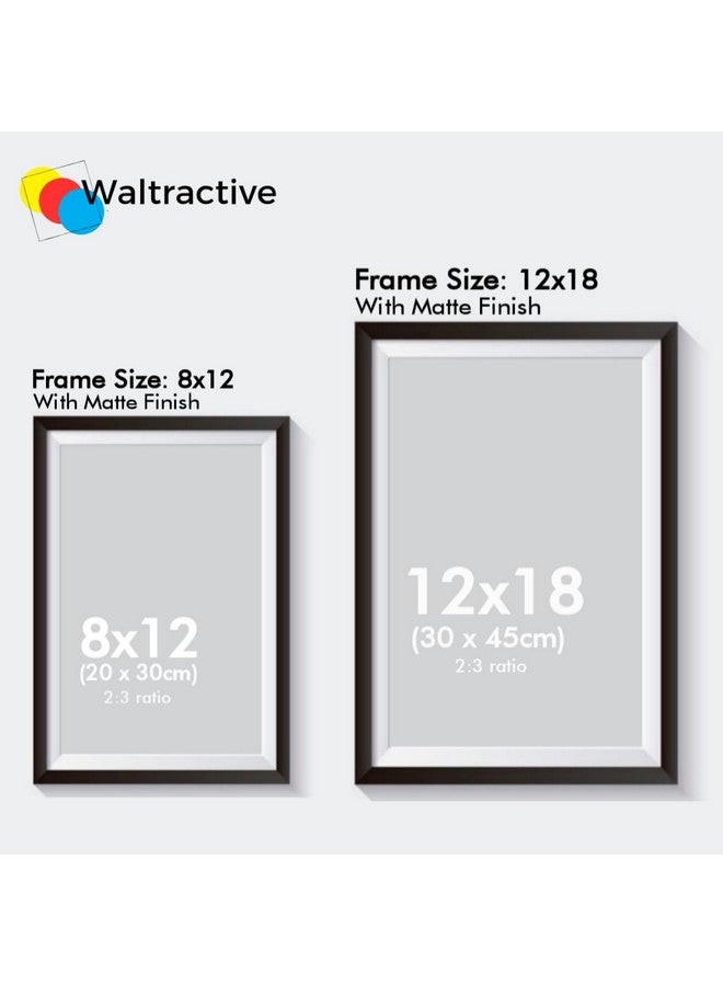 Waltractive Women Aesthetic Art Framed Oil Painting Vertical - 8x12 Inches A4 Size - Perfect Wall Decor for Living Room, Office, Kids, Bedroom and Home (12x18 Inches, E) - Image 5