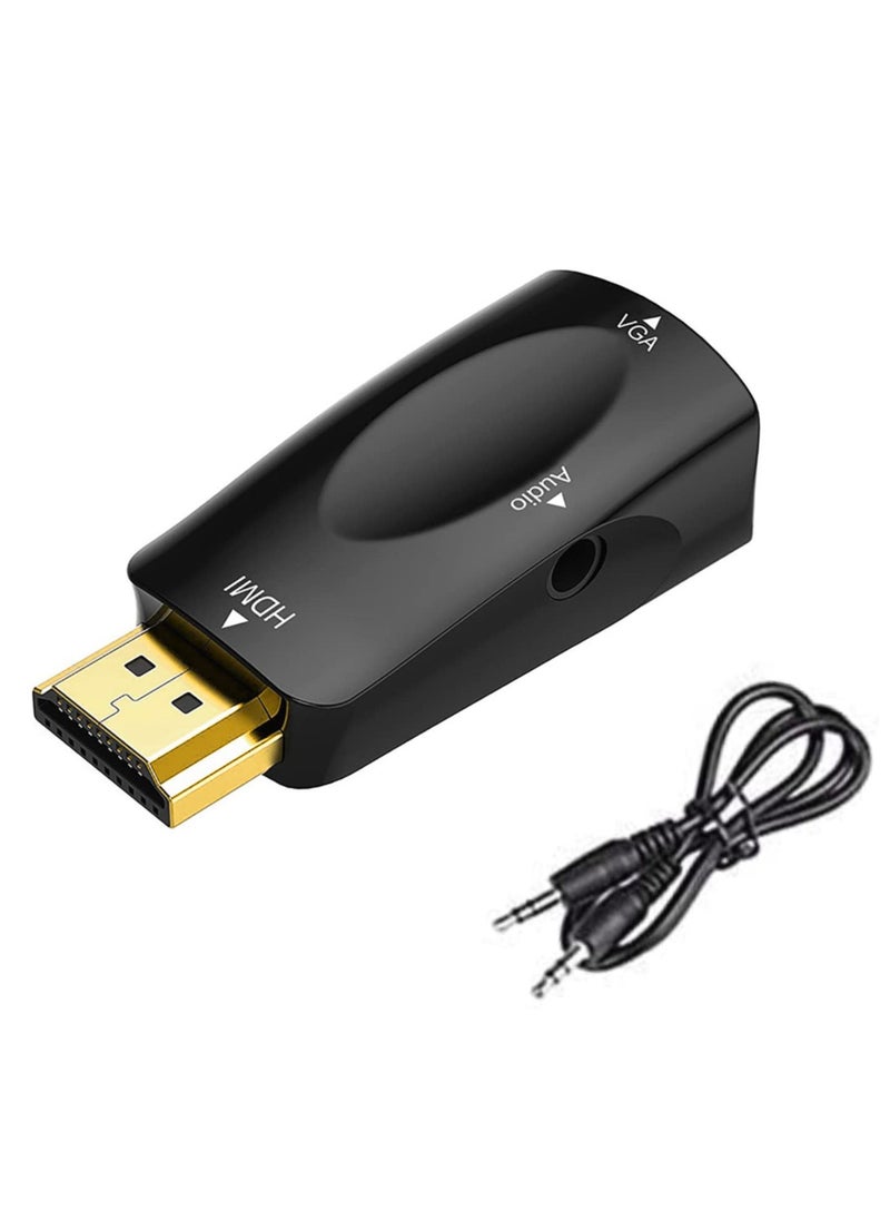Excefore - HDMI to VGA 2-Pack, Computer HDMI to VGA Monitor Adapter, Male HDMI to VGA Female Adapter 1080P Video for Computer, Desktop, Laptop, PC, Monitor, Projector, HDTV, Raspberry Pi, Roku, Xbox and More - Image 1