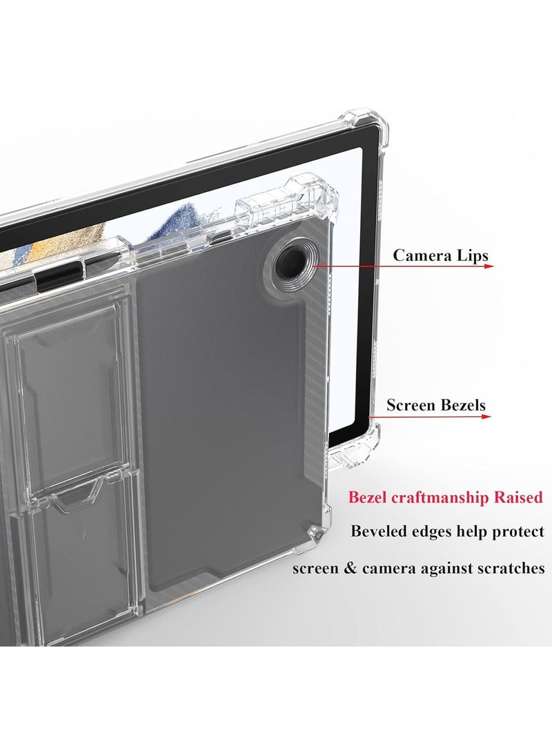 Transparent Stand Case for Samsung Galaxy Tab A9+ Plus 11 inch 2023 (SM-X210/X216/X218) Case Shockproof,Thin Slim Anti-Yellowing Bumper, Kickstand Cover, with Pencil Holder - Clear - Image 4